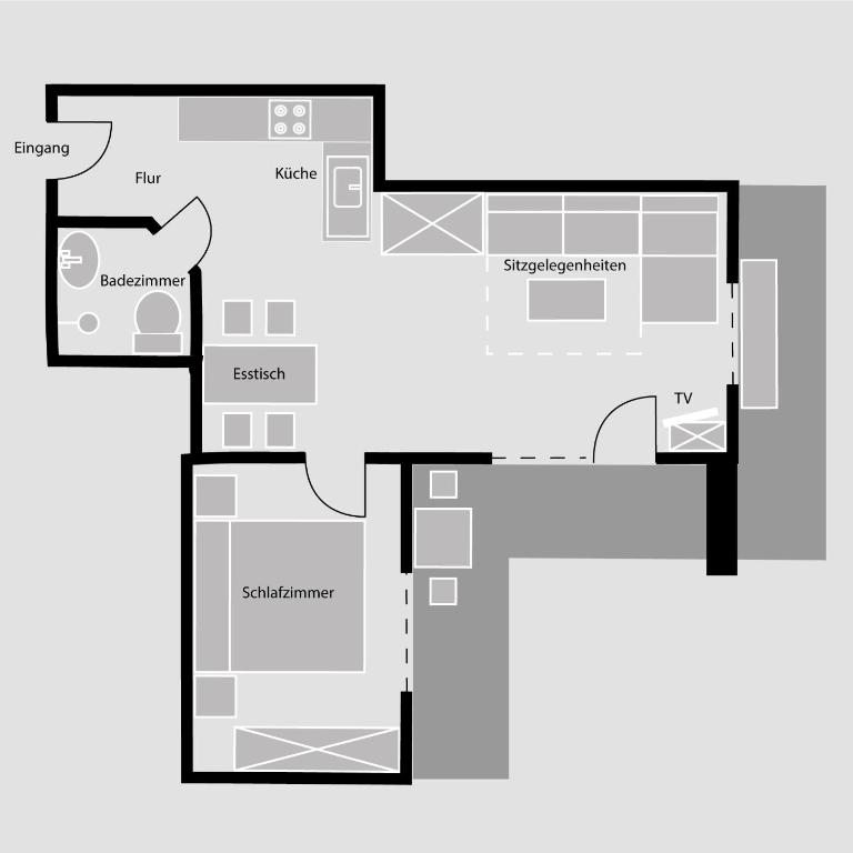 VILLAWILLI - Gemütliche Ferienwohnungen - Apartment mit 1 Schlafzimmer mit zwei Balkonen - erste Etage (Nummer 4) - 24