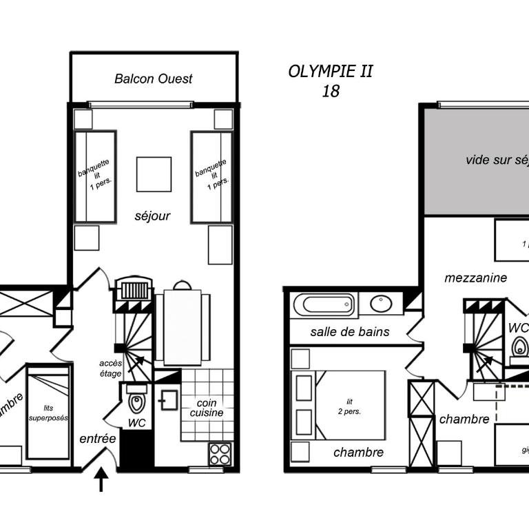 Residence Olympie II - Apartment mit Blick auf die Berge - 11