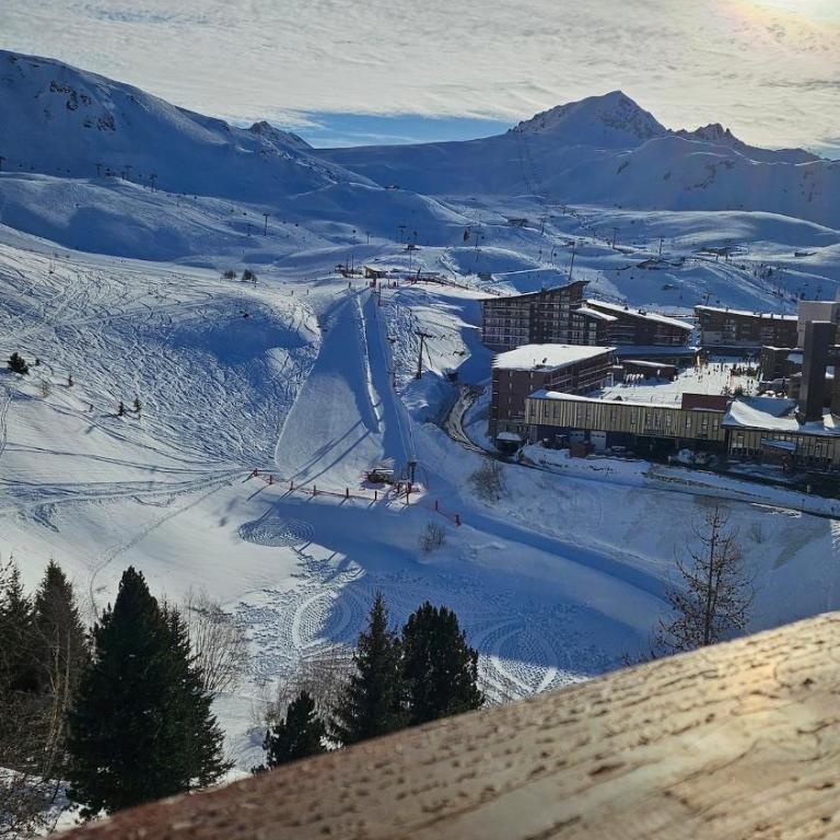 Plein Sud, skis aux pieds, linge & ménage inclus---South-facing, SKI-IN-OUT, all included---Arc 2000, Le Varet - Appartement 1 Chambre avec Balcon et Vue sur les Montagnes - 15