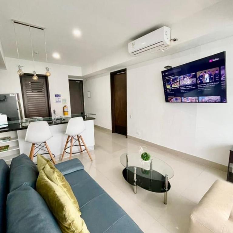 1PE-AL Apartamento de 1 alcoba frente al mar con Aire acondicionado, Piscina y Wifi - Apartamento de 1 dormitorio - 12