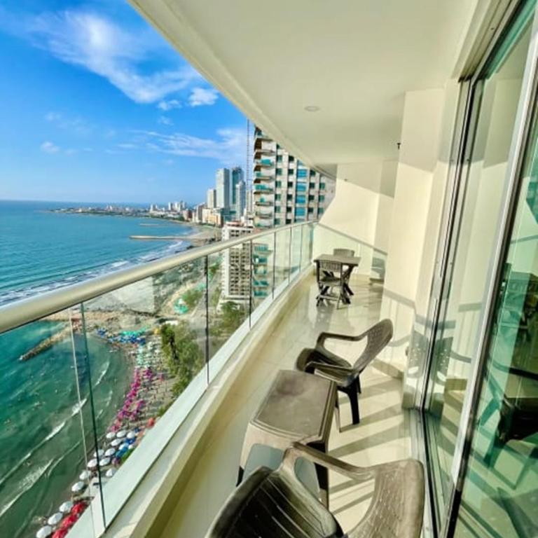 1PE-AL Apartamento de 1 alcoba frente al mar con Aire acondicionado, Piscina y Wifi - One-Bedroom Apartment - 35