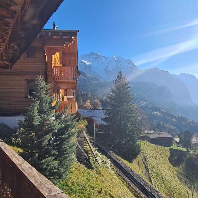 Chalet am Bluemewäg 7 - Apartment mit 1 Schlafzimmer, Balkon und Bergblick - 1