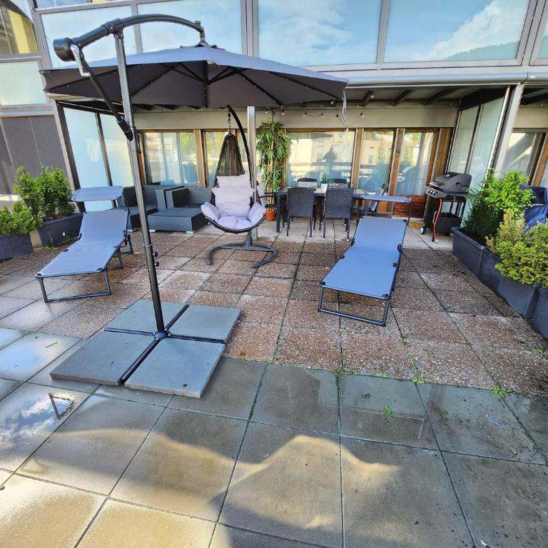 Stilvolles und ruhiges Apartment mit privater 60m2 Sonnenterrasse bei der Parsennbahn - Apartment mit 2 Schlafzimmern und Bergblick - 19