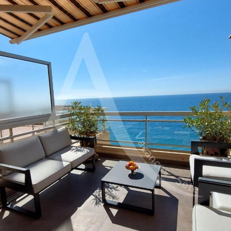 Duplex avec double terrasse 1ere ligne de mer, wifi et climatisation - Apartment mit Meerblick - 1