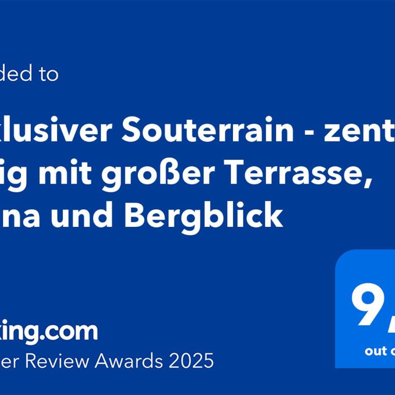 Exklusiver Souterrain - zentral, ruhig mit großer Terrasse, Bergblick und privaten Sauna zzgl - Apartment mit 1 Schlafzimmer - 23