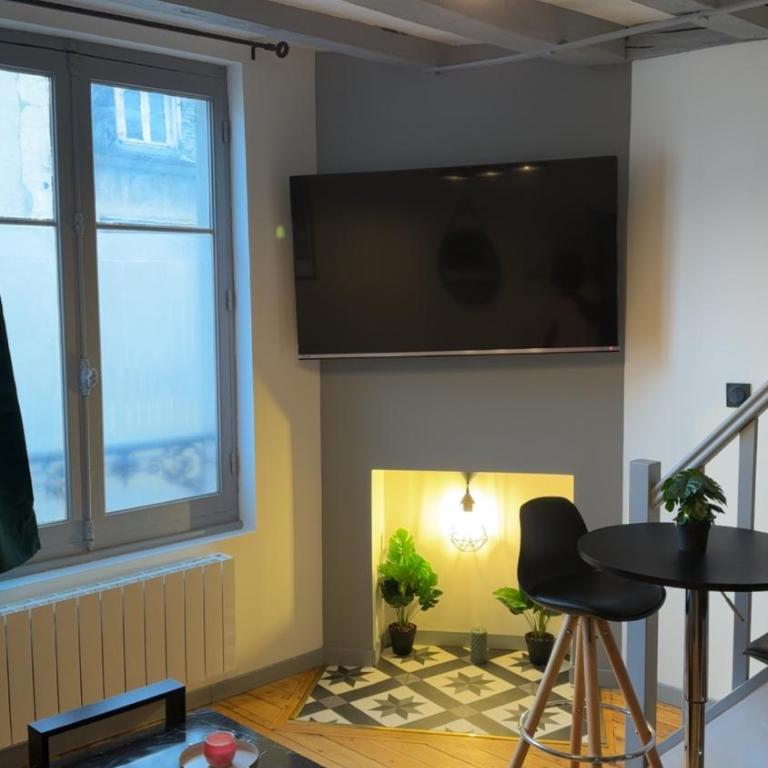 Le Gris métal, T2 duplex, centre ville historique - Appartement 1 Chambre - 4