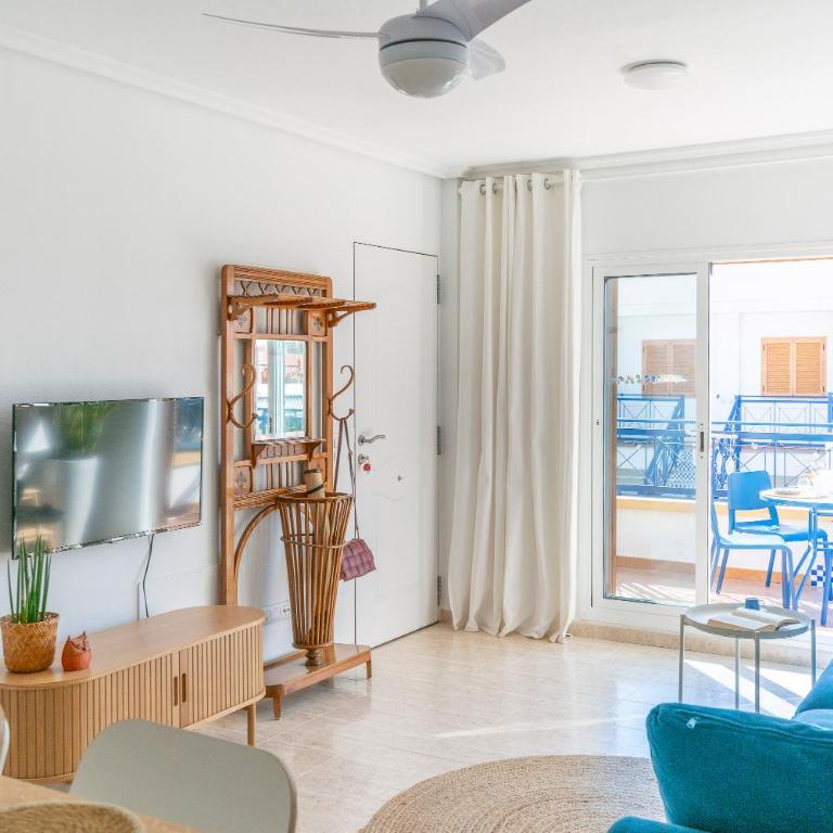Apartamento ROSA del MAR Playas de Vera Ático en Primera Línea de Playa Piscina al Aire Libre Aparcamiento Gratuito WiFi Muy Rápido Acogedor con Calefacción - Appartement 2 Chambres - 33