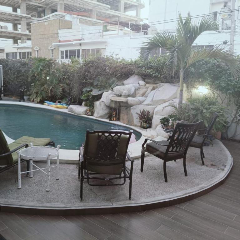 Apartmento con alberca a 50 mt del mar La Licha - One-Bedroom Apartment - 23