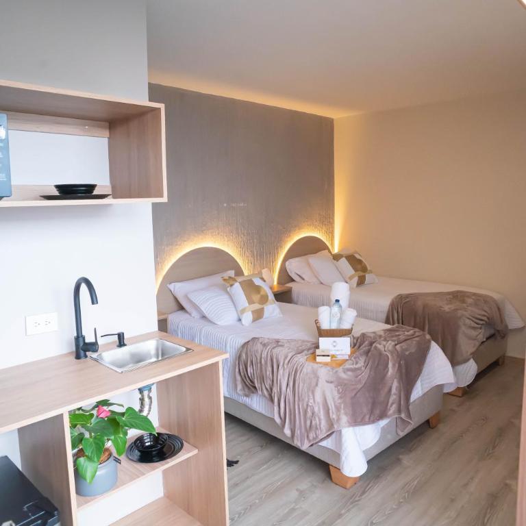 Casa Kereht - Hermosos apartamentos en Cali - Habitación Doble Superior - 2 camas - 1