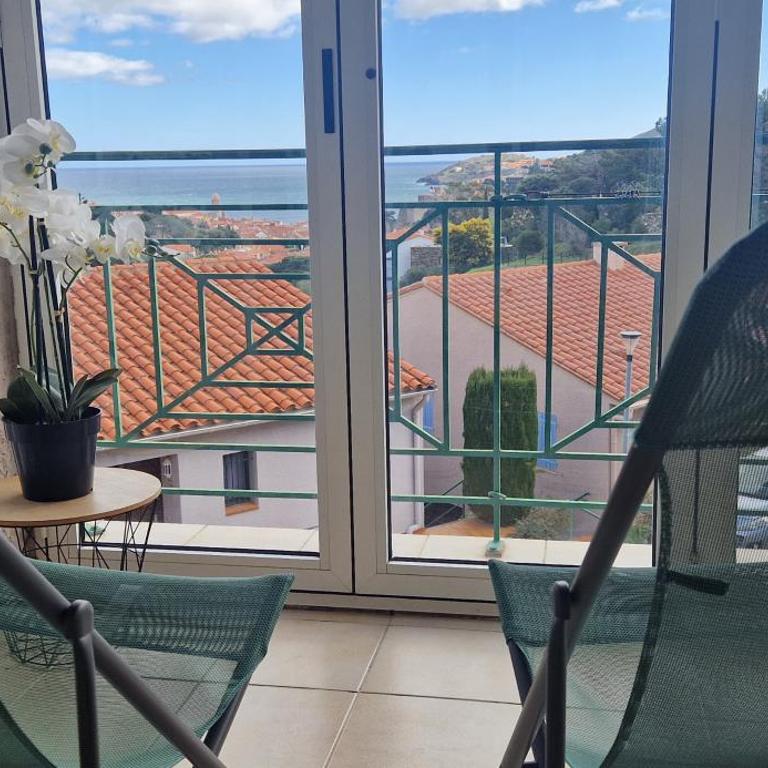 T2 au calme-vue mer et baie de Collioure-Clim-Garage - Apartment mit 1 Schlafzimmer - 20