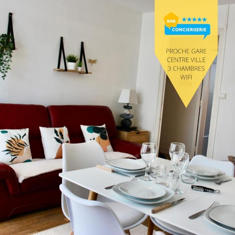 LE LOGIS DE L'ARQUEBUSE GARE, Centre ville et Cité Gastronomique - Apartment mit 3 Schlafzimmern - 5