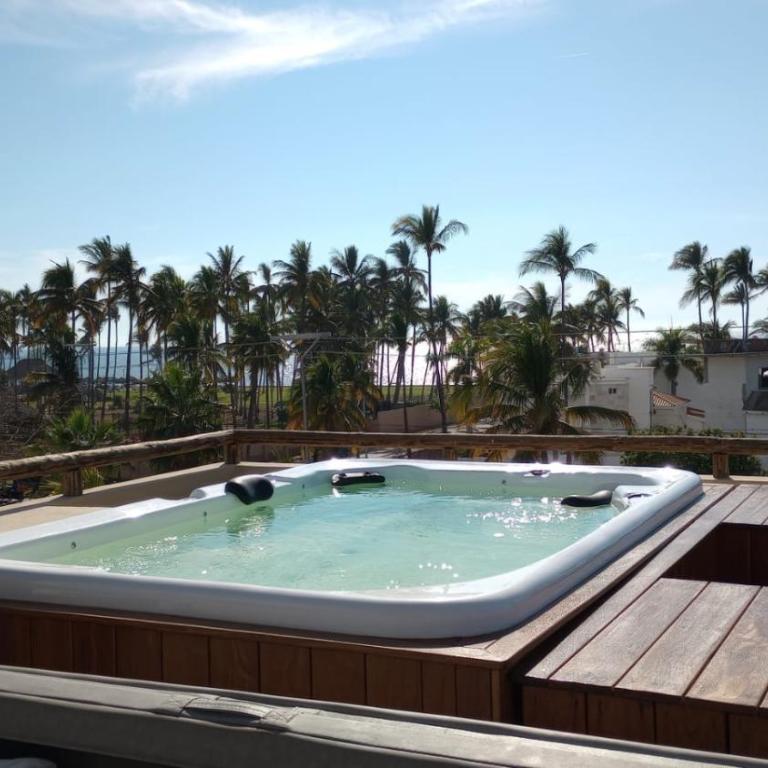 Nuevo departamento con acceso frente a la playa, jacuzzi y alberca climatizada - One-Bedroom Apartment - 15