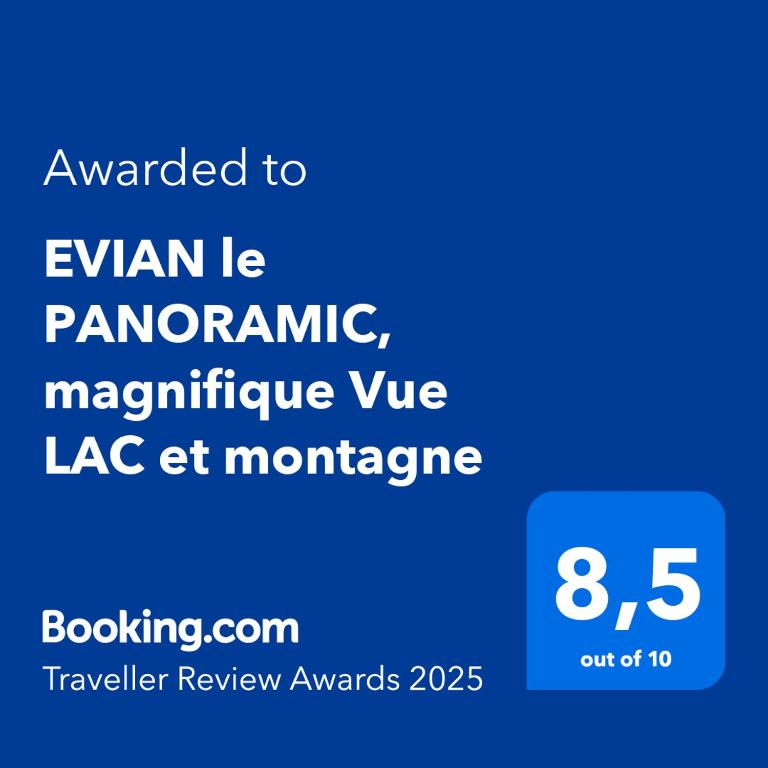 "EVIAN le PANORAMIC", magnifique Vue LAC et montagne - One-Bedroom Apartment with Balcony and Water View - 3