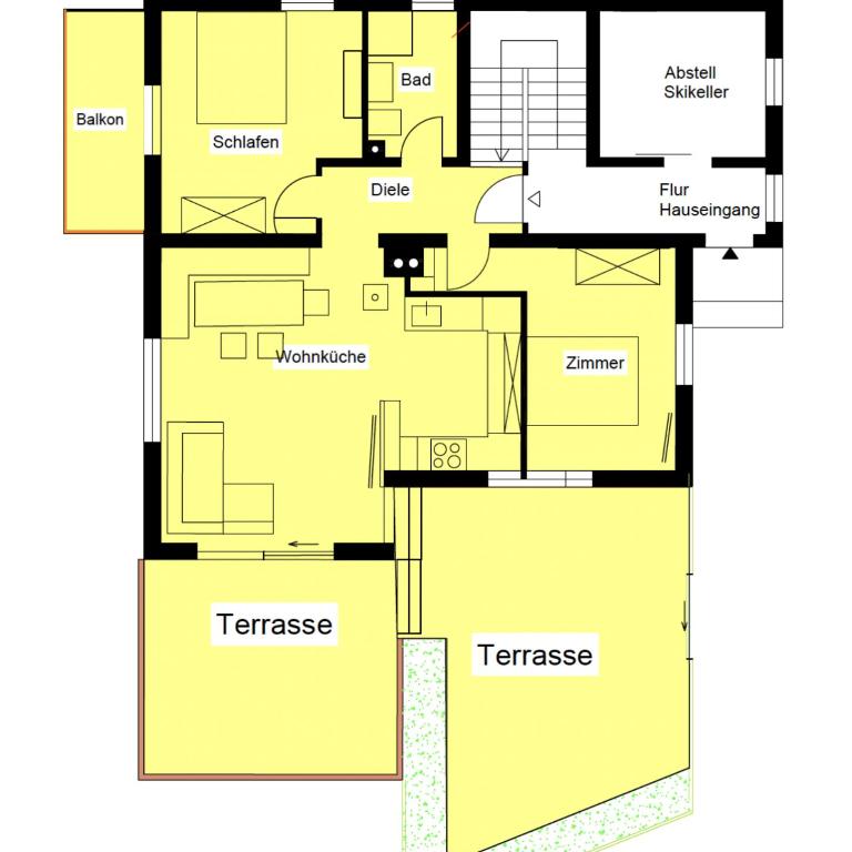 Landhaus Ela - Apartment mit 2 Schlafzimmern und Terrasse - 7
