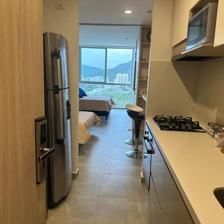 Rodadero sur, 12th floor diagonal view to the cute sea - Apartamento de 1 dormitorio - 11
