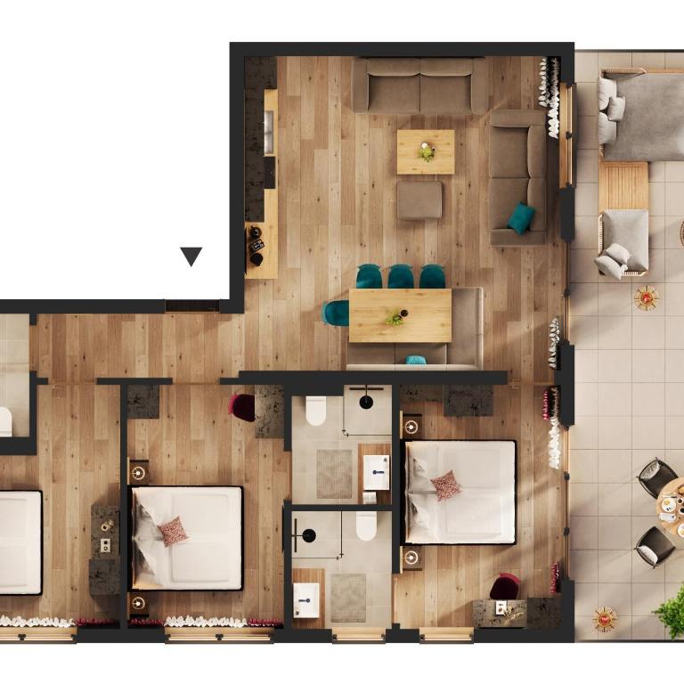 Lerch Suites - Deluxe Apartment mit Terrasse - 22
