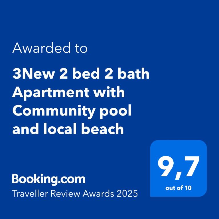3New 2 bed 2 bath Apartment with Community pool and local beach - Apartamento de 2 dormitorios - 2