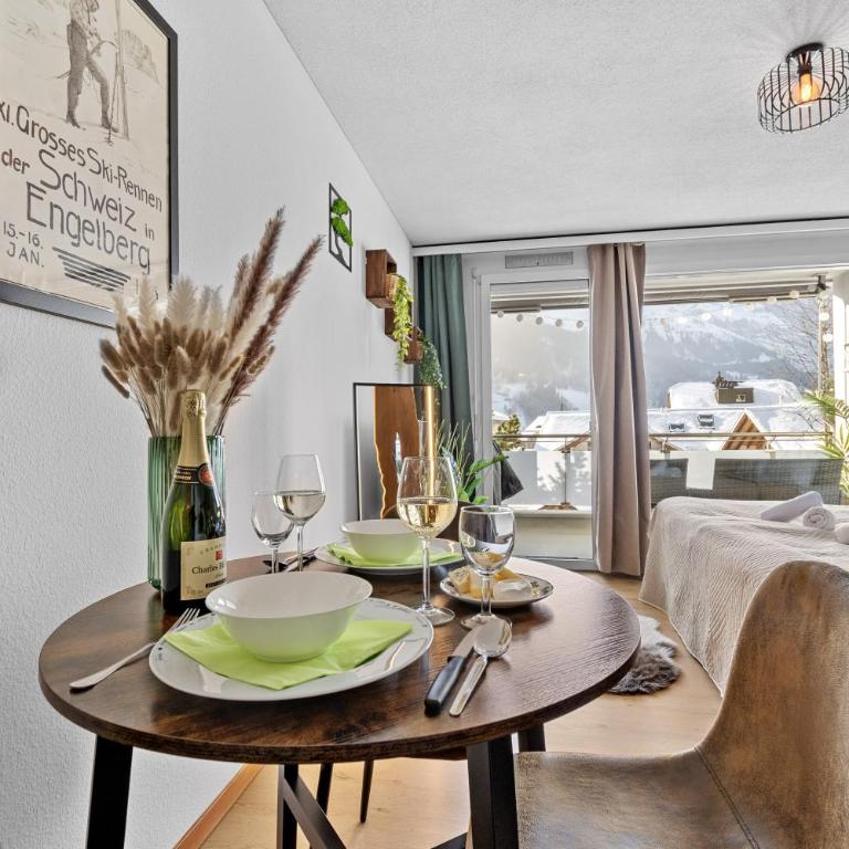 Zentrales Studio mit mega Bergblick, Titlis, Luzern, Lake, Kurpark - Appartamento con 1 Camera da Letto - 2