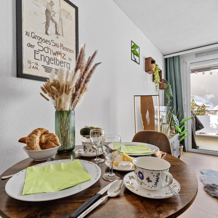 Zentrales Studio mit mega Bergblick, Titlis, Luzern, Lake, Kurpark - Appartamento con 1 Camera da Letto - 12
