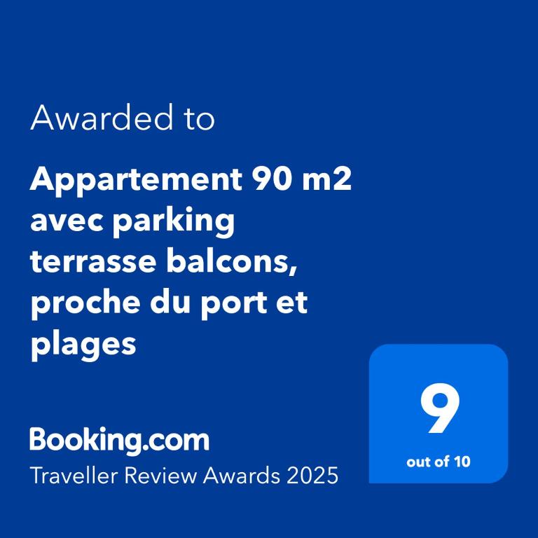 Appartement 90 m2 avec parking terrasse balcons, proche du port et plages - Apartment mit 2 Schlafzimmern - 50