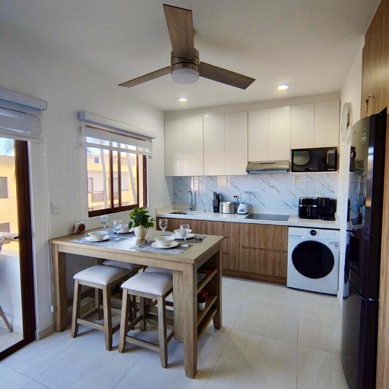 Nuevo departamento con acceso frente a la playa, jacuzzi y alberca climatizada - One-Bedroom Apartment - 4