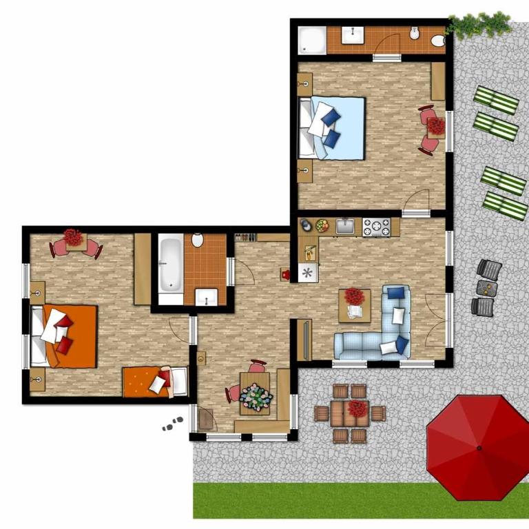 Landhaus Sinz über'm See - Apartment mit 2 Schlafzimmern - 1
