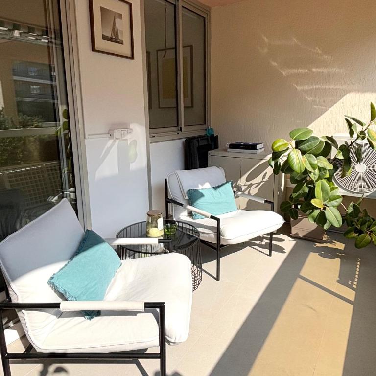 Cosy Studio Sunny Terrace and Pool Next to the Beach and Monaco - Appartement 1 Chambre avec Terrasse - 6