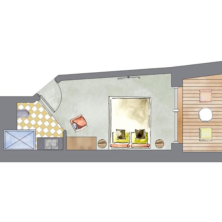 Hotel Kristall - Doppelzimmer mit Balkon - 1