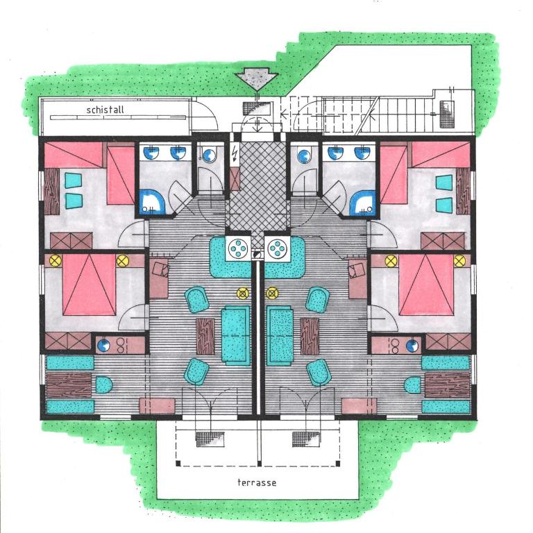 Familien-Appartements Örglwirt's Gut - Standard Apartment mit 2 Schlafzimmern mit Balkon oder Terrasse - 12