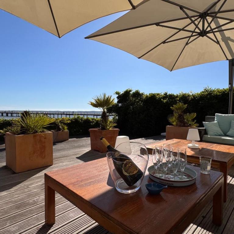 Villa front Bassin, accès plage privée, piscine - Villa - Vue sur Mer - 48