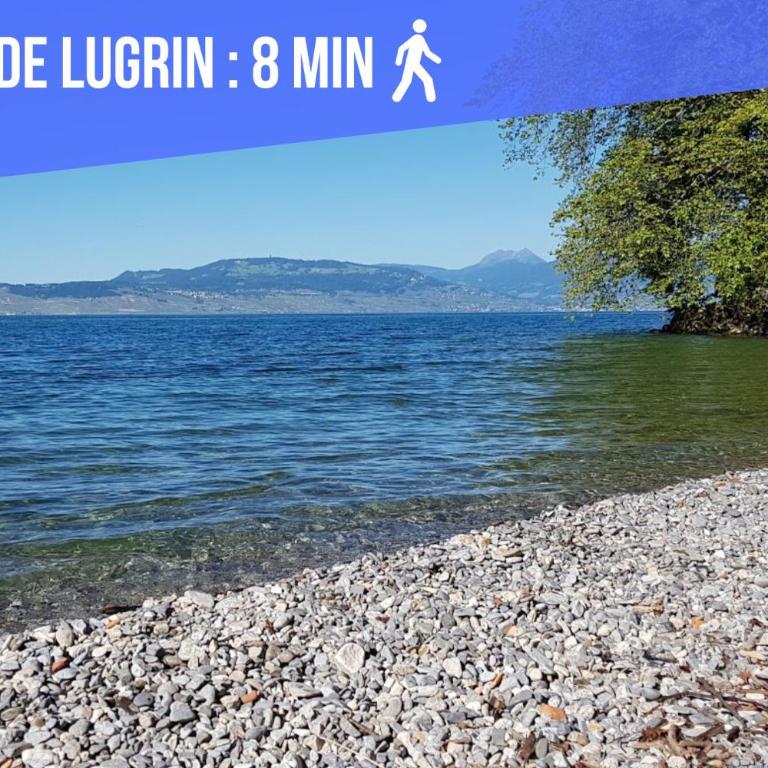 Studio lumineux avec grande terrasse et vue lac, Parking privé - Appartement-Studio avec 1 Lit Double - 20