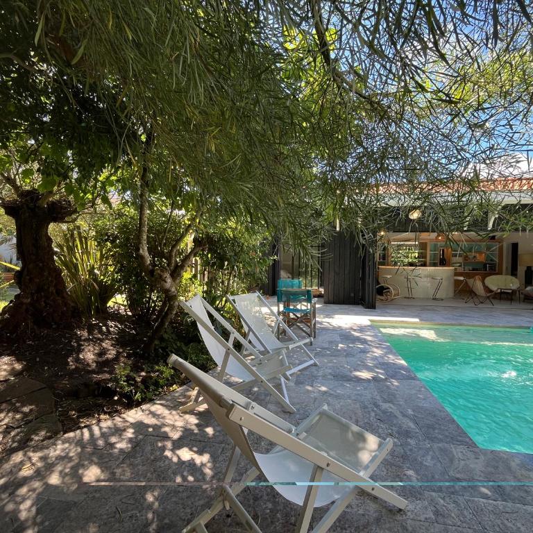 Villa front Bassin, accès plage privée, piscine - Villa - Vue sur Mer - 52