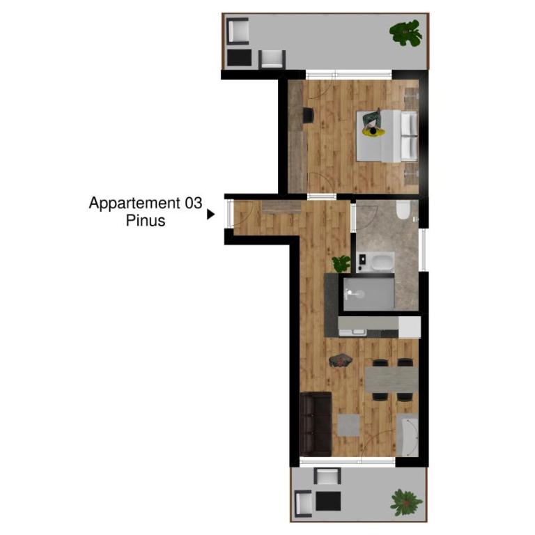 Residence Sonja - Apartment mit 1 Schlafzimmer und Poolblick - 7