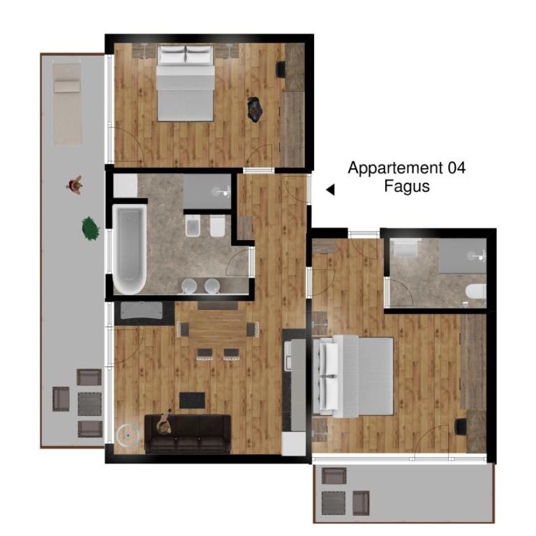 Residence Sonja - Apartment mit 2 Schlafzimmern und Poolblick - 10