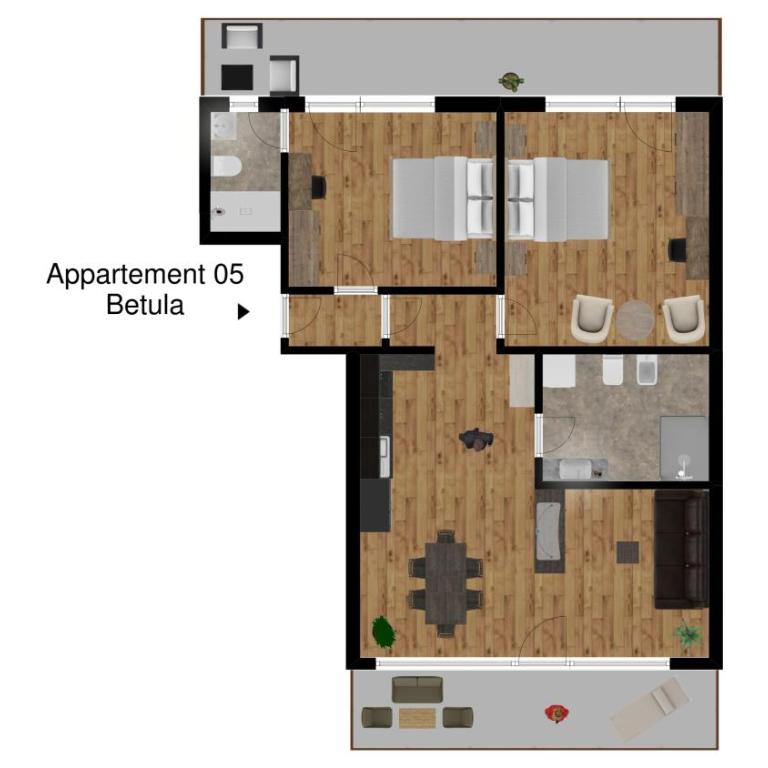 Residence Sonja - Apartment mit 2 Schlafzimmern und Poolblick - 10