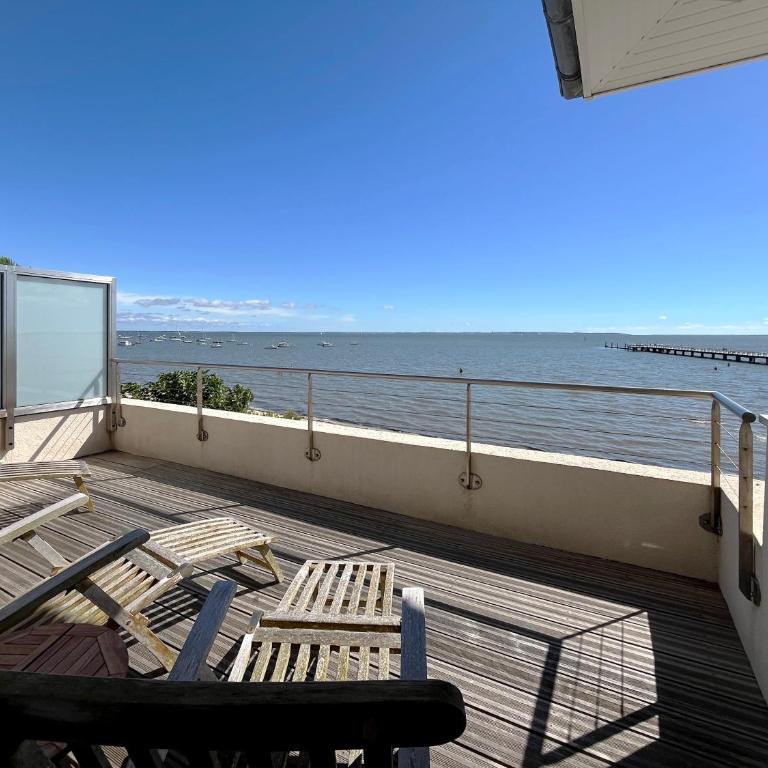Villa front Bassin, accès plage privée, piscine - Villa - Vue sur Mer - 86