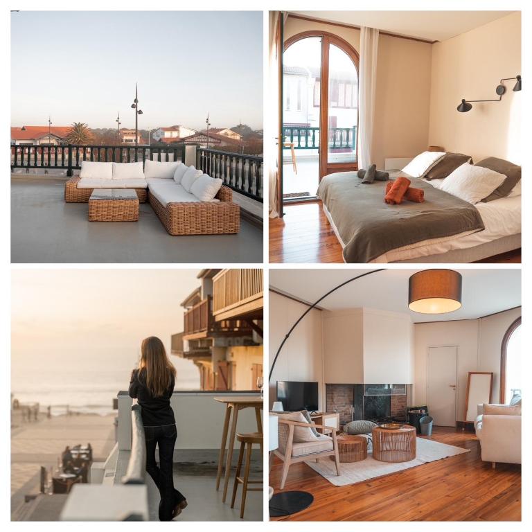 Le Coolin Loft, Vue et Acces directe à la plage, immense terrasse, place des landais Hossegor, quartier très animé, idéal pour un séjour entre amis - Apartment mit 3 Schlafzimmern - 6