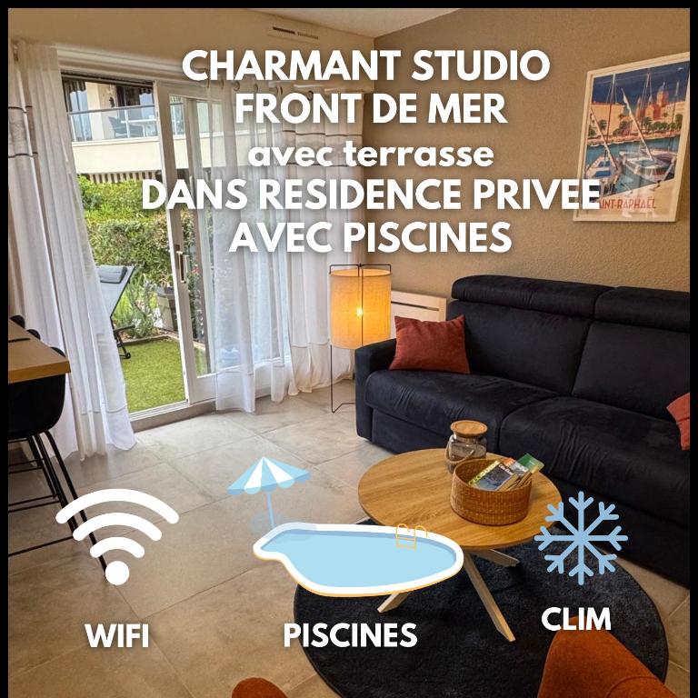 Charmant studio avec terrasse- front de mer - proche du centre et gare TGV - Apartment mit 1 Schlafzimmer - 1