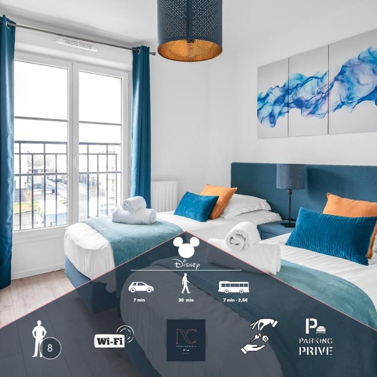 Disneyland-Paris, 8pers, Wifi, Netflix, 2 Parkings - Apartment mit 3 Schlafzimmern - 1