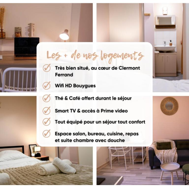 Le Jaude, T2 rénové Centre ville I WIFI Confort et cosy - Apartment mit 1 Schlafzimmer und Gartenblick - 4