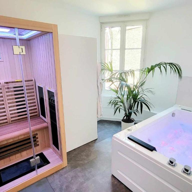 Appart SPA 80m2 avec terrasse balcon jacuzzi et sauna privatif en hyper centre Place Drouet d'Erlon - Appartamento con 1 Camera da Letto - 1
