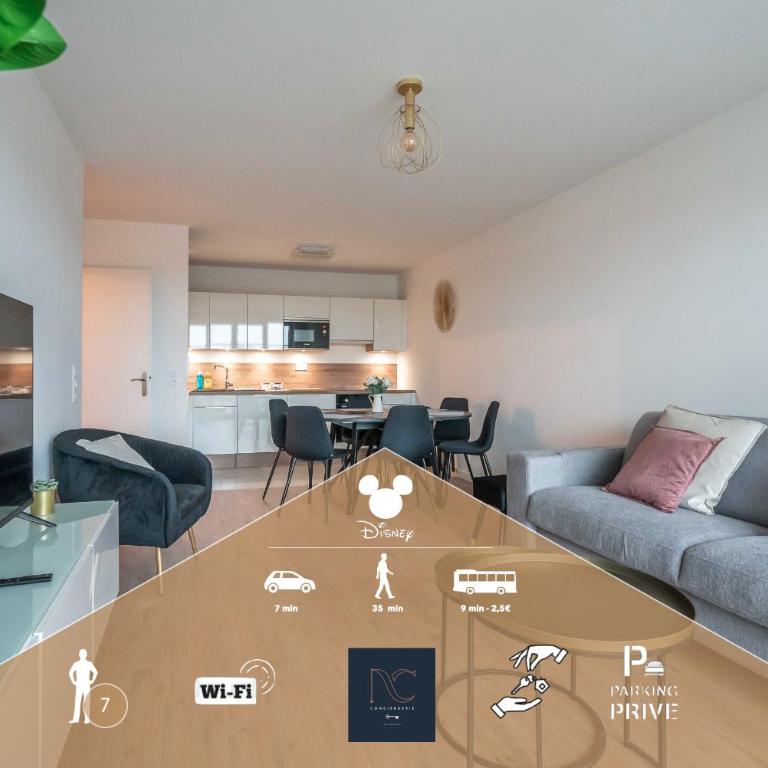 *Disneyland-Paris* 7pers, Wifi, Netflix, Parking - Apartment mit 2 Schlafzimmern - 1