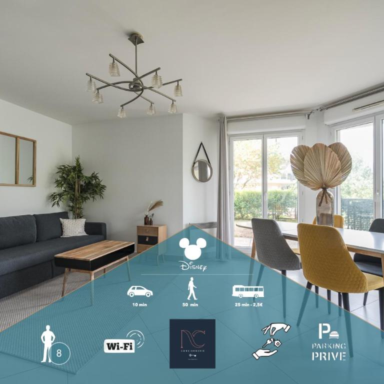 Disneyland-Paris 8pers, Wifi, Parking, Garden - Apartment mit 2 Schlafzimmern - 1