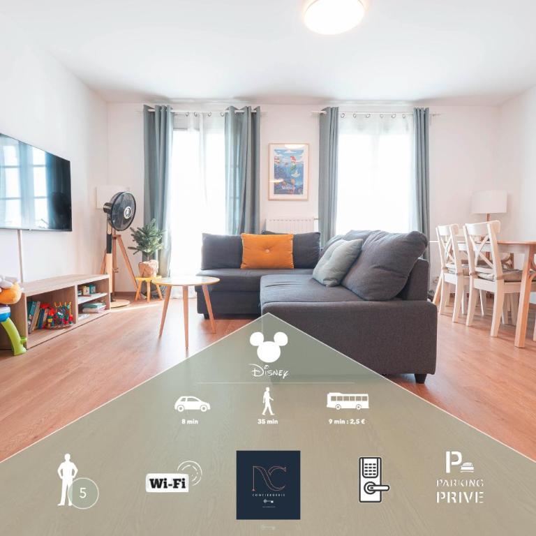 Disneyland-Paris 5 personnes, Wifi, Parking - Appartement 1 Chambre - 1