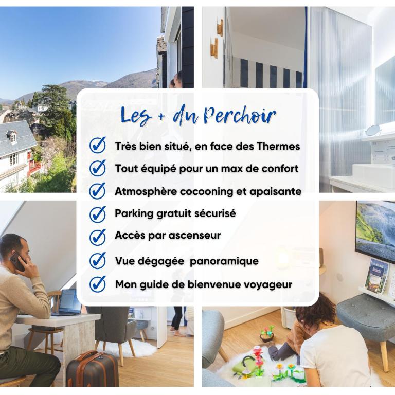 Le Perchoir, avec parking, face aux Thermes - Appartamento con 1 Camera da Letto - 4