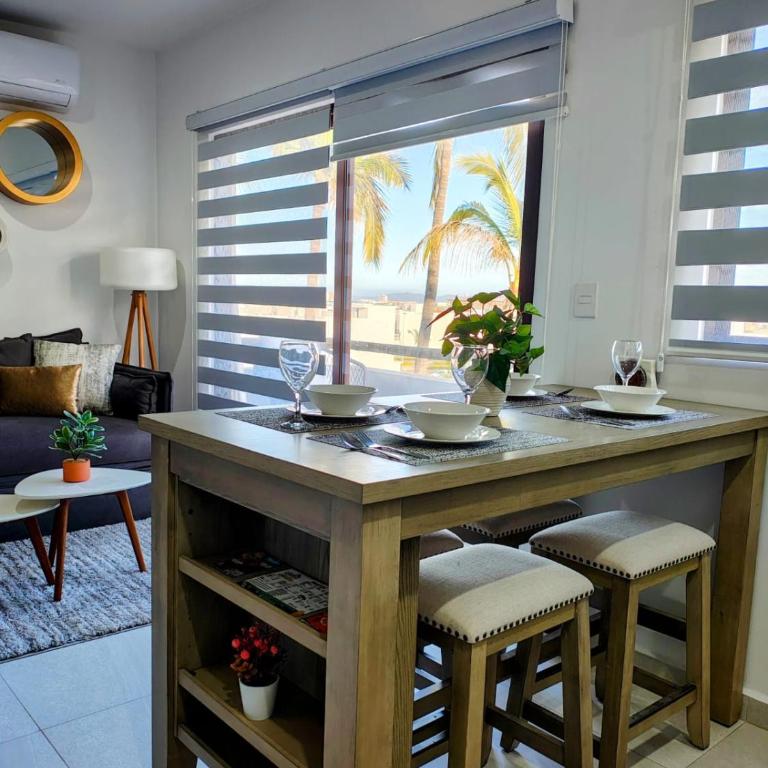 Nuevo departamento con acceso frente a la playa, jacuzzi y alberca climatizada - One-Bedroom Apartment - 6