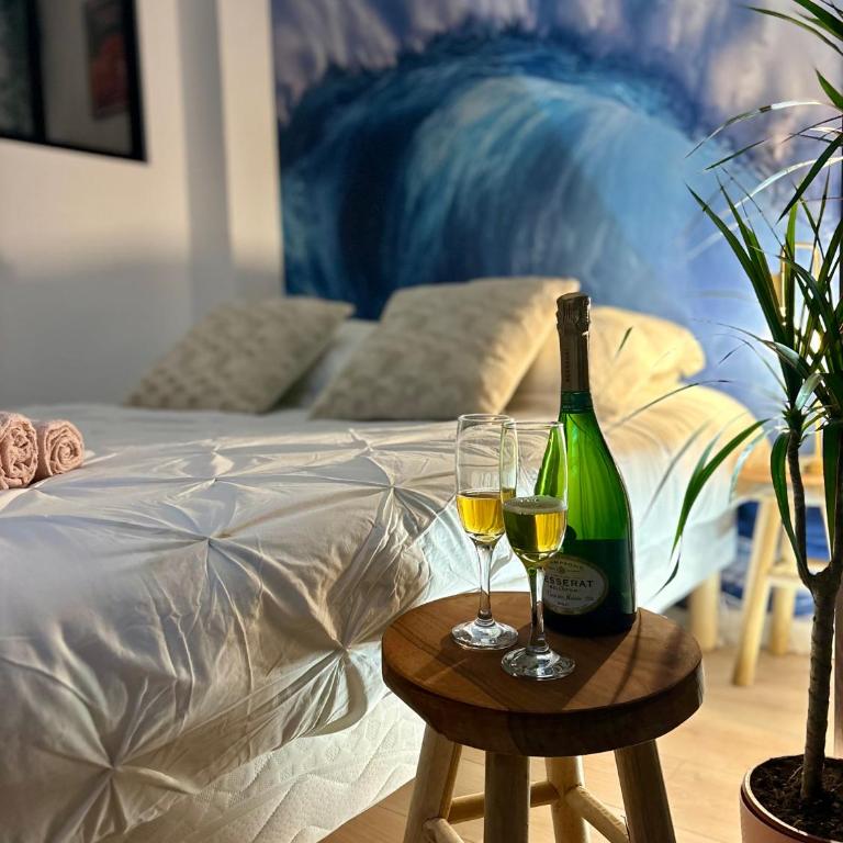 DUNE Océan Luxe Appartement, Accès Plage privé, Parking & Wifi 50m Océan Surf - Appartement - Vue sur Jardin - 9