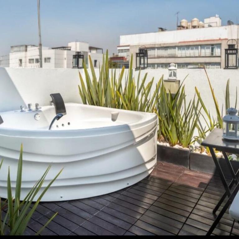 Apartment in Reforma Private Jacuzzi and Terraces - One-Bedroom Apartment - 4