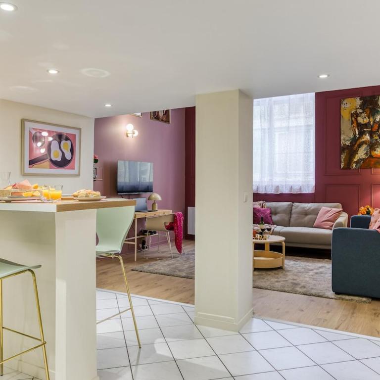 Chronos by Kleidos, Grand duplex, 4 personnes, 3 minutes Gros Horloge & Opéra de Rouen - Appartamento con 1 Camera da Letto - 10