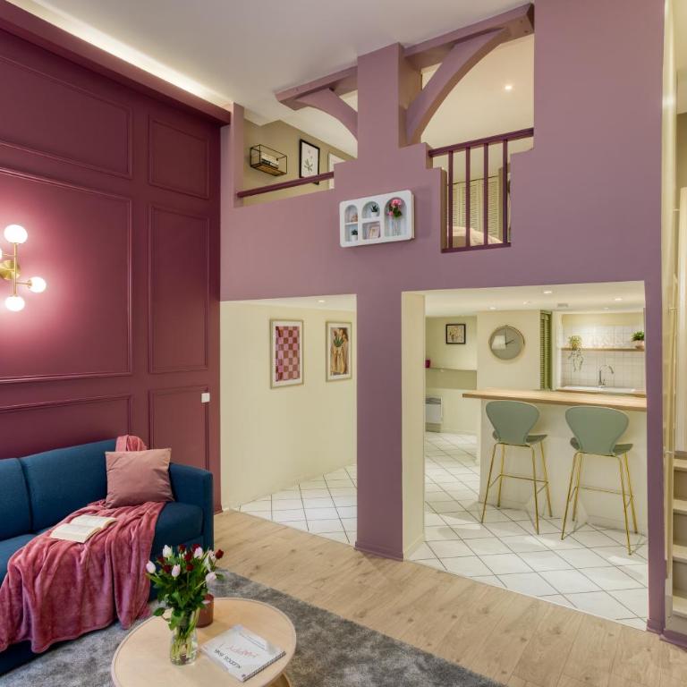 Chronos by Kleidos, Grand duplex, 4 personnes, 3 minutes Gros Horloge & Opéra de Rouen - Appartamento con 1 Camera da Letto - 3
